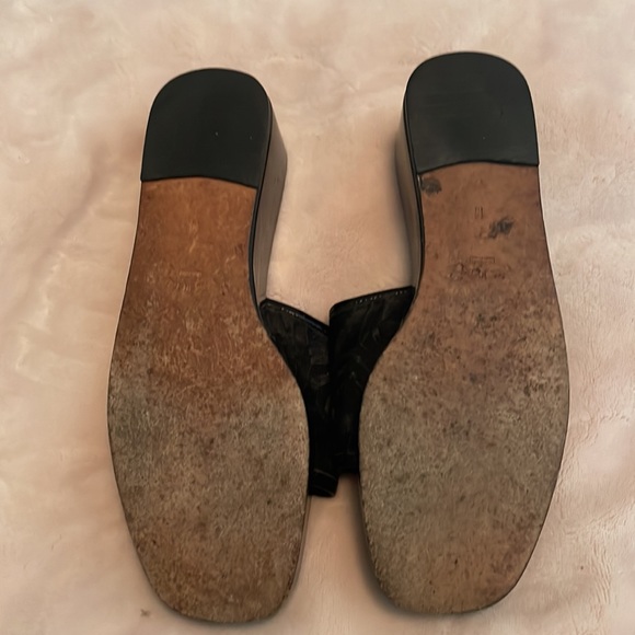 Yves saint Laurent vintage black lace pattern slides. Size 7 - Picture 10 of 13